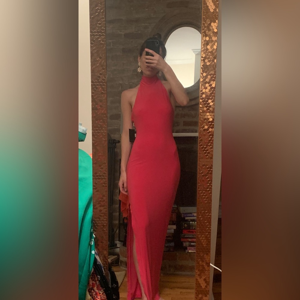 Norma Kamali Turtle Gown in Rose Pink